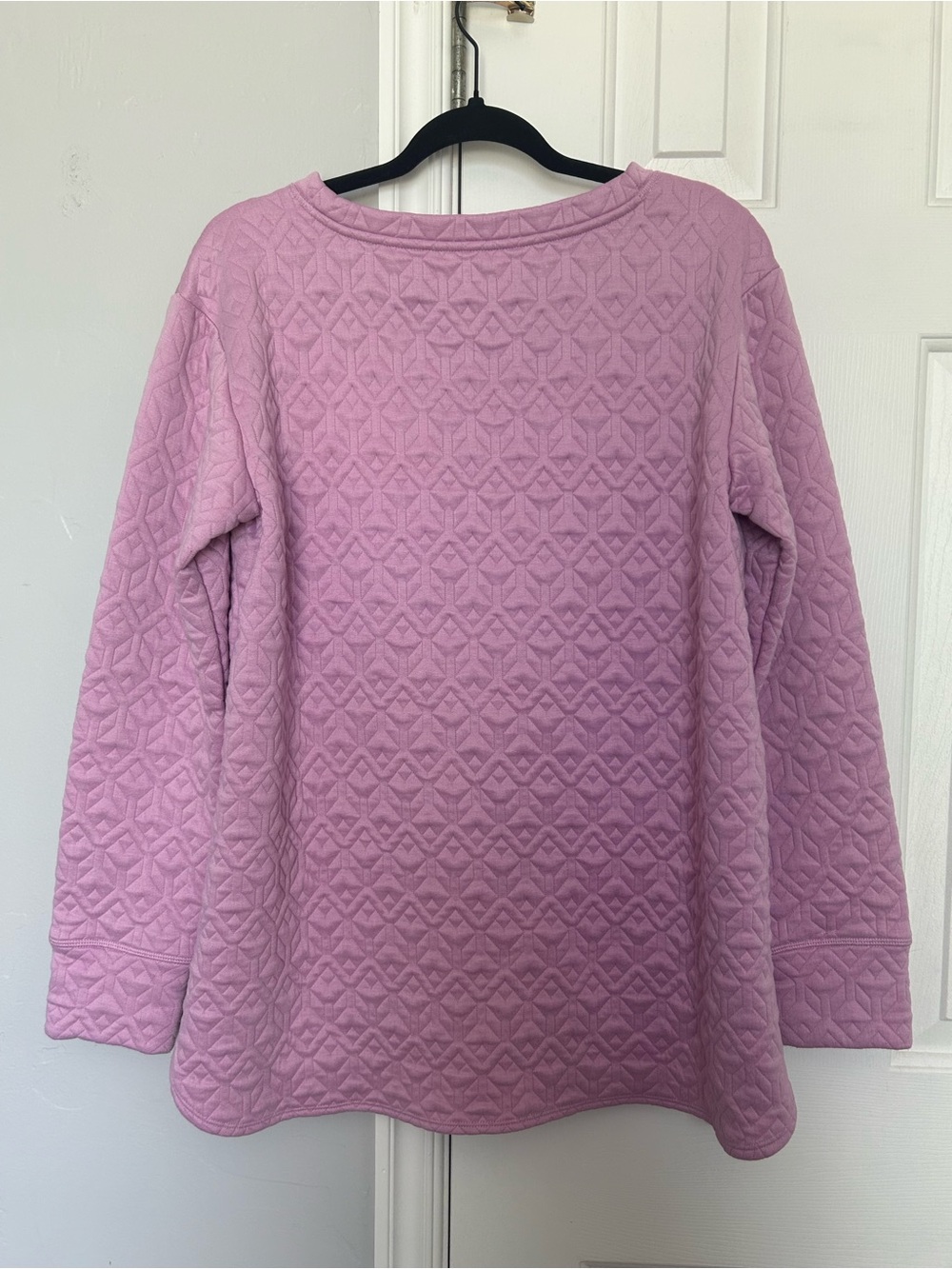 St. John's Bay Quilted Pullover Top - Lavender Pink